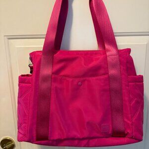 IHKWIP Zig Zag Transit Tote with Crossbody Strap Ruby Berry
